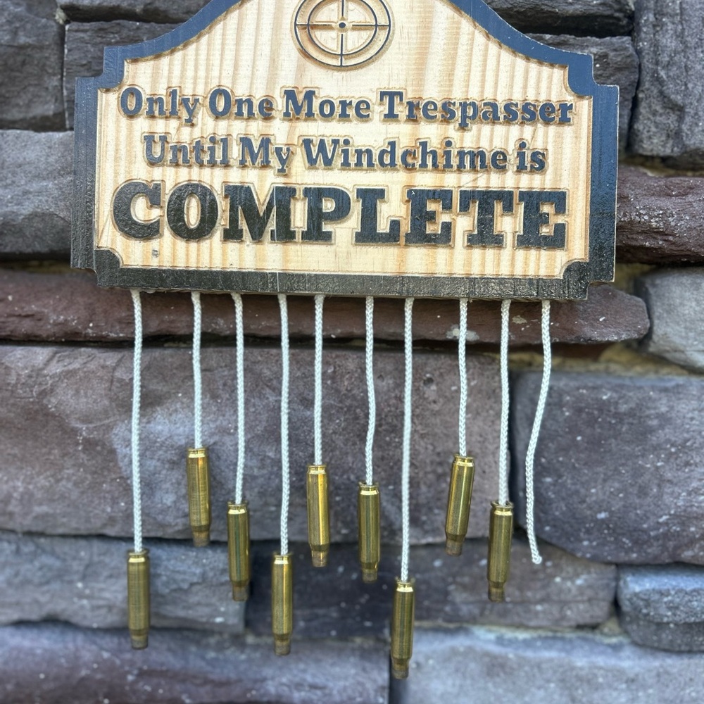 Rustic Bullet Wind Chime Wall Decor